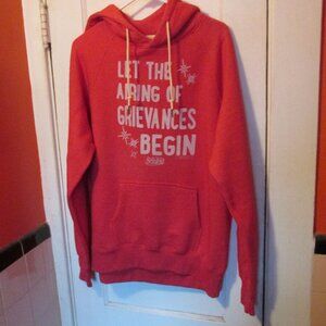 Large Festivus Airing of Grievances Sweatshirt Hoodie Seinfeld Red